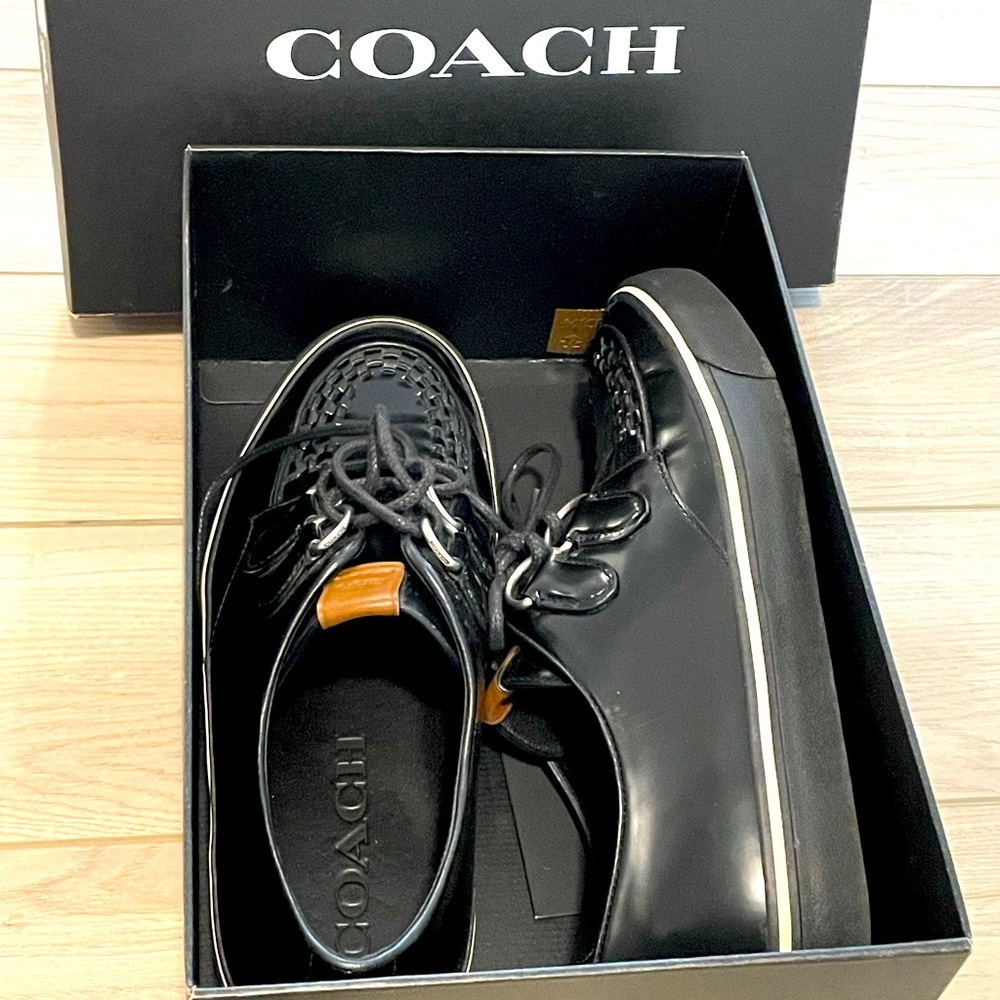 COACH Men’s Magik Low-top Black Sneakers Size 8.5